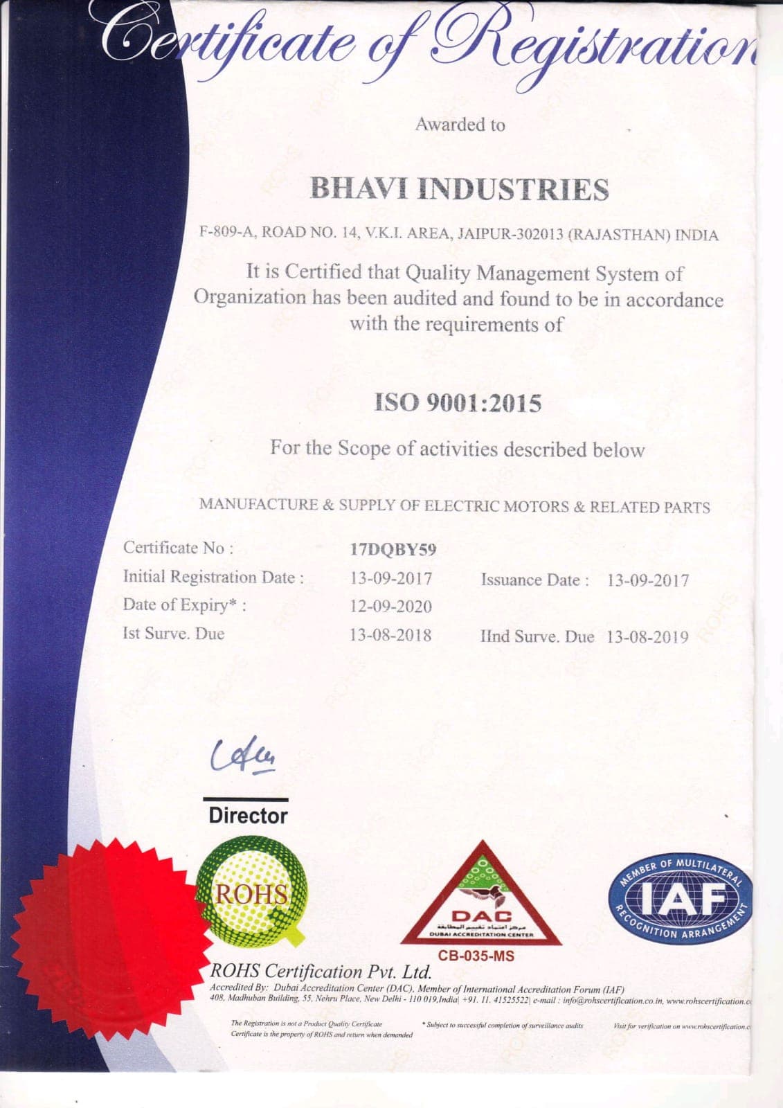 ISO Certificate